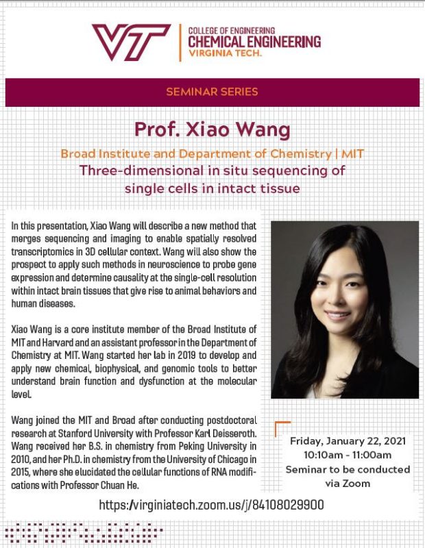 Seminar by Dr. Xiao Wang